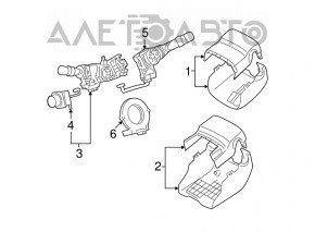 Подрулевой переключатель лев Toyota Prius 20 04-09