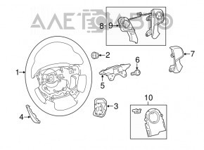 Кнопки управления на руле Toyota Camry v50 12-14 usa LE, XLE тип 2 затертые