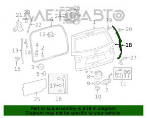 Датчик положення двері багажника Toyota Sequoia 08-16 прав