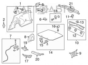 Шторка багажника Honda CRV 12-16 черная