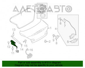 Петля кришки багажника ліва Infiniti G25 G35 G37 4d 06-14