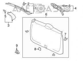 Обшивка двери багажника верхняя правая Honda CRV 12-14 дорест новый OEM оригинал
