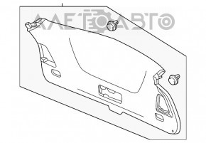 Обшивка двери багажника низ Acura MDX 14-20 черн