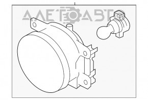 Протитуманні фари ВТФ права Subaru XV Crosstrek 13-17 облом креп лампочки