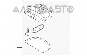 Плафон освітлення задній Subaru Legacy 15-19 сірий, без люка