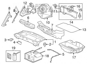 Накладка проема багажника Honda Accord 13-17 царапины, затерта