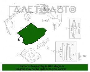 Підлога багажника Nissan Sentra 13-19 черн