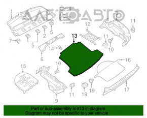 Підлога багажника Nissan Altima 13-18 черн