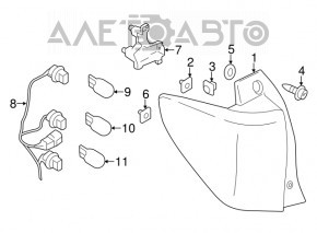 Фонарь правый Subaru Forester 14-16 SJ дорест