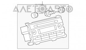 Магнитофон радио Toyota Sienna 11-14 царапины, полез хром на крутилке
