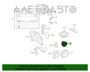 Динамік торпедний Subaru Outback 10-14