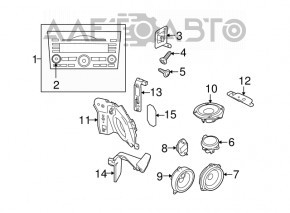 Динамік торпедний Subaru Outback 10-14