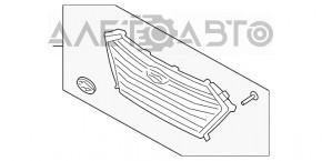 Грати радіатора grill Hyundai Elantra AD 17-18 дорест матовий хром новий OEM оригінал