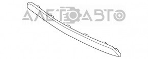 Молдинг нижньої решітки передній бампера Kia Sorento 16-18 дорест під цільну бампер під круїз