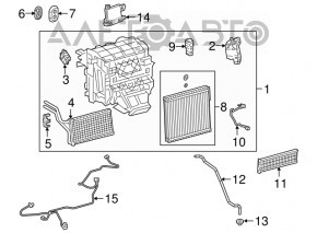 Корпус печки голый Toyota Camry v70 18-24