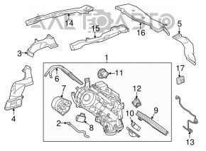 Радіатор опалювача задньої грубки Toyota Highlander 14-