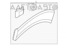 Накладка арки крыла задняя правая Hyundai Tucson 16-20 структура, царапины