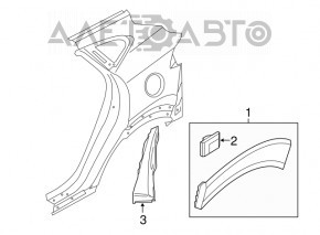 Накладка арки крыла задняя правая Hyundai Tucson 16-20 новый OEM оригинал