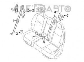 Ремінь безпеки 2 ряд прав Nissan Pathfinder 13-20 беж