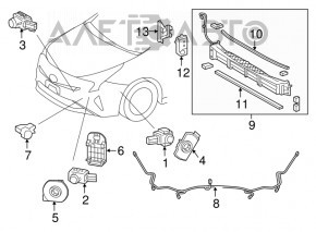 Моторчик актуатор жалюзі Toyota Prius 50 16-