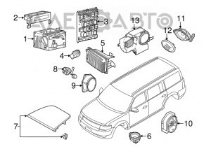 Динамік передній передній лев Ford Flex 09-19