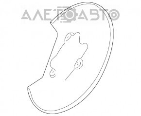 Кожух тормозного диска задний правый Ford Flex 09-19
