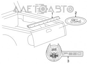 Емблема напис FLEX двері багажника Ford Flex 09-19