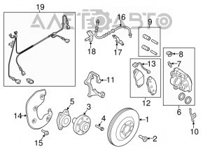 Провід датчика ABS передній правий Audi A4 B8 08-16