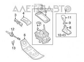 Шифтер КПП Audi A4 B8 13-16 рест FWD