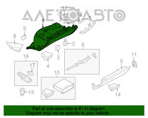 Ящик для рукавичок, бардачок Audi A4 B8 08-16 без CD CHANGER чорний