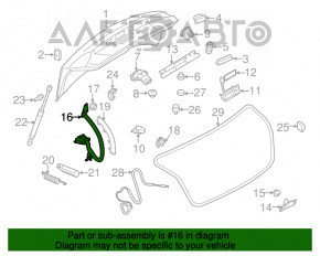 Петля кришки багажника права Audi A4 B8 13-16 рест седан