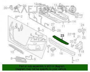 Дефлектор радіатора на підсилювачі Audi Q5 8R 09-17 тріщина, зламане кріплення