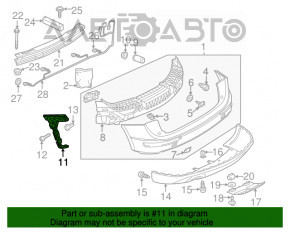 Крепление заднего бампера левое Audi Q5 8R 09-17