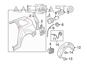 Підкрилок задній правий Audi Q5 8R 09-17 SIGNEDA