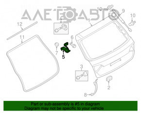 Петля дверей багажника права Audi Q5 8R 09-17