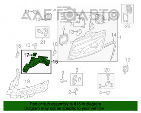 Кронштейн кріплення фари прав Audi Q5 8R 09-12 дорест