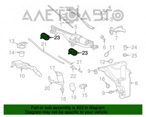 Форсунка омивача лобового скла ліва Audi A4 B8 13-16 рест, з підігрівом