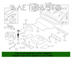 Крепление запасного колеса Subaru Forester 14-18 SJ пластиковая ручка