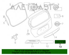 Емблема напис NOTE двері багажника Nissan Versa Note 13-19