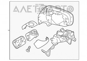 Дзеркало бічне Subaru Forester 19- SK 11 пінів, BSM, підігрів, червоне, подряпини