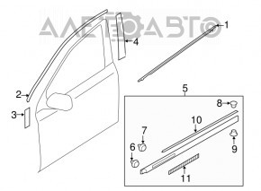 Накладка двери нижняя передняя левая Subaru Outback 15-19