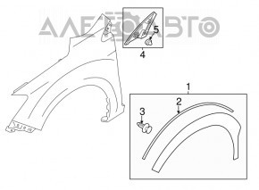 Накладка арки крила перед лев Subaru XV Crosstrek 13-17