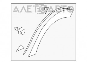 Накладка арки крыла задняя правая Subaru XV Crosstrek 13-17