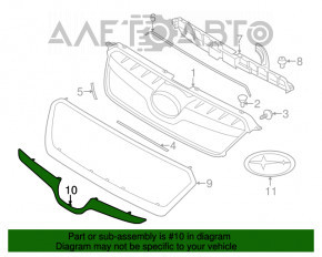 Молдинг решетки радиатора Subaru XV Crosstrek 13-17 новый OEM оригинал
