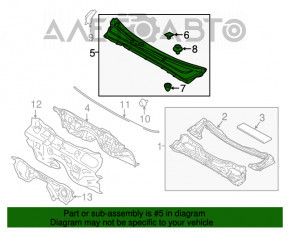 Решітка двірників пластик Subaru Outback 15-19