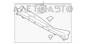 Решітка двірників пластик Subaru XV Crosstrek 13-17