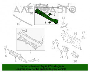 Решетка дворников пластик Subaru XV Crosstrek 13-17