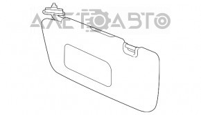 Козырек правый Subaru XV Crosstrek 13-17 серый, без крючка