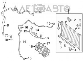 Радіатор кондиціонера Конденсер Nissan Sentra 13-19 1.8