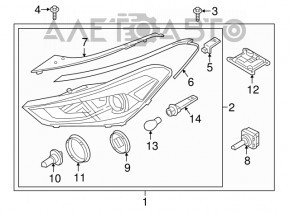 Фара передня ліва в зборі Hyundai Tucson 16-18